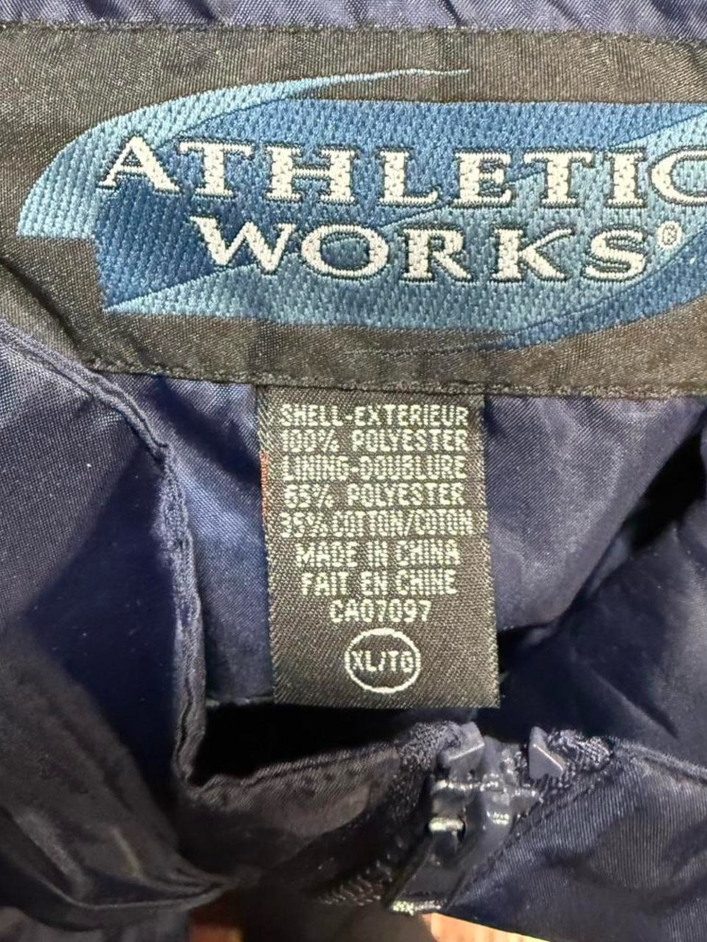 Y2K Athletic Works Striped Boxy Windbreaker Jacket - Picture 3 of 3